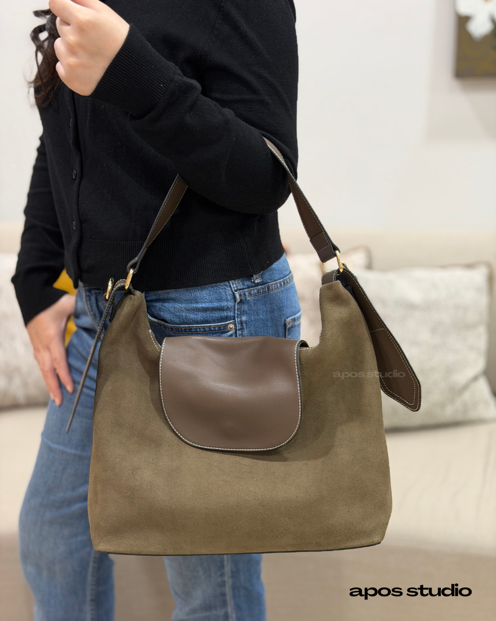 Josefina (Deep Olive Suede)