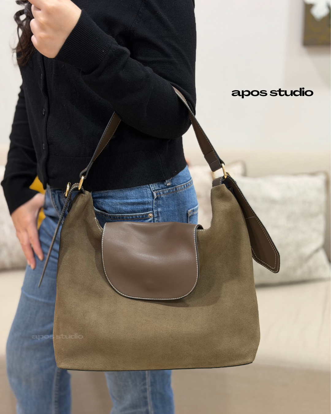 Josefina (Deep Olive Suede)