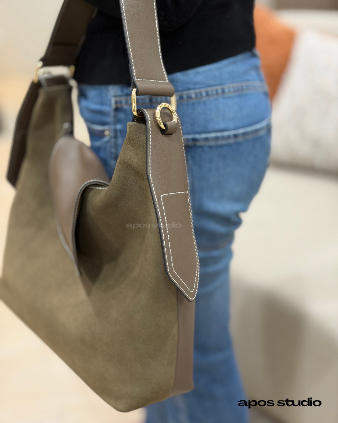 Josefina (Deep Olive Suede)